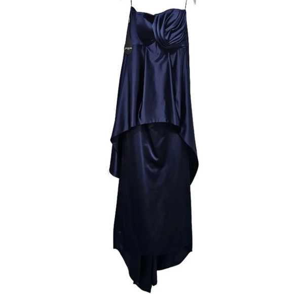 John Paul Ataker Midnight Blue Structured Strapless Gown NWT - Picture 2 of 12